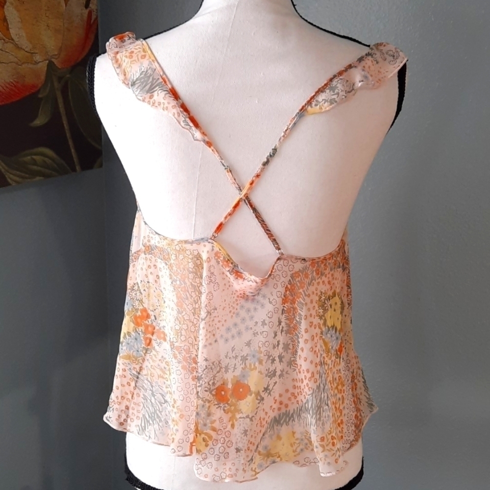 Victoria's Secret Ruffle Strap Sheer Cottagecore Tank top - Picture 4 of 8